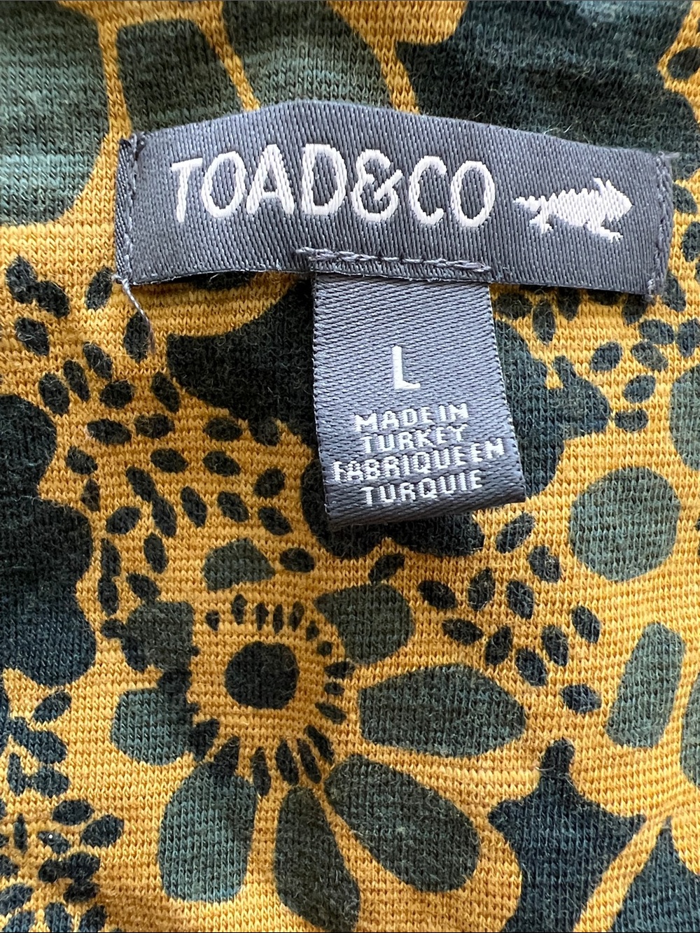 Toad & Co. Women's Rosalinda Mini Dress in Yellow Black Floral Size Large - Picture 8 of 9